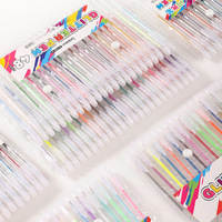 LYL Spot Wholesale Mini 48 Color Glitter Candy Marker Set Fluorescent 10 stylos gel effaçables 0.8mm Plastic Office School Use