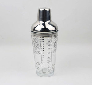 Thiết Kế Độc Đáo Thanh Sang Trọng Phụ Kiện Cá Nhân 450Ml Thủy Tinh Cocktail <span class=keywords><strong>Shakers</strong></span> Với Bạc Nắp Rượu Vang Martini Ly Thủy Tinh - Product Image 4