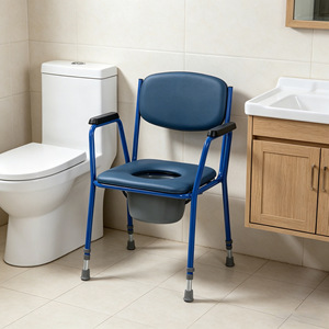 Silla de Inodoro Foxconn Azul, Capacidad de Carga de 130 kg, Ajustable y Portátil, para Ancianos, Embarazadas y Personas con Discapacidad - Product Image 4