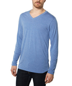 <span class=keywords><strong>T</strong></span>-<span class=keywords><strong>shirt</strong></span> a maniche lunghe oversize con logo OEM personalizzato <span class=keywords><strong>t</strong></span>-<span class=keywords><strong>shirt</strong></span> a maniche lunghe da <span class=keywords><strong>uomo</strong></span> con <span class=keywords><strong>scollo</strong></span> a <span class=keywords><strong>v</strong></span> alla moda - Product Image 3