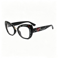 Lunettes Rétro Anti-Lumière Bleue Cat Eye en Métal SM19009 - Monture PC Légère avec Verres en Résine Transparente pour Hommes et Femmes