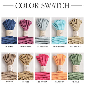 DIY Handmade 5mm 10METERS/ROLL Stranded Cotton Crochet Rope Chunky Drawcord Bag Accessories Hand-Knitted <strong>Cord</strong> for Garments <strong>Cord</strong> - Product Image 2