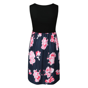 Vestido corto Floral sin mangas para mujer, vestido cómodo de verano para amamantar - Product Image 3