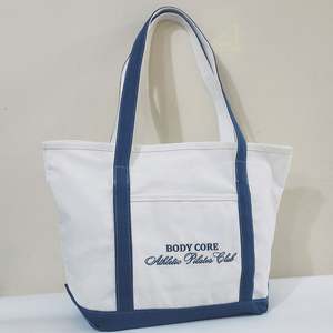 Sac fourre-tout en toile de coton biologique personnalisé avec poignée en corde, fermeture à glissière, design imprimé pour une utilisation publicitaire - Product Image 3