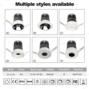 Étanche Salle De Bains Downlight Spot Support <span class=keywords><strong>Plafond</strong></span> Downlight Lampe Étanche IP65 8w Moulé Sous Pression En Aluminium LED Down Light - Product Image 3