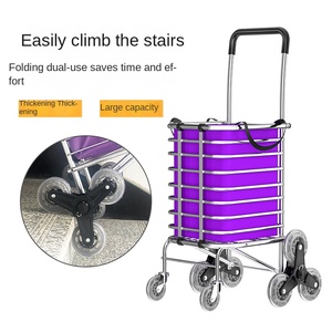 Carrito de Compras Plegable de Aleación de Aluminio con Cuatro Ruedas y Plataforma, con Remolque Pequeño <span class=keywords><strong>para</strong></span> Uso Doméstico - Product Image 2