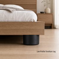 Pieds de meubles en plastique noir durables, résistants au vieillissement, pour un usage quotidien, pour canapé, armoire, table