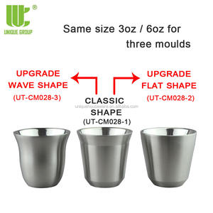 Ensemble de tasses à café pour Couple, qualité supérieure, Double paroi, étiquette privée, expresso voyage Offre Spéciale 80ml/160ml, acier inoxydable, créatif - Product Image 3