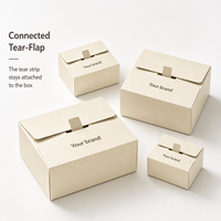 Boîte à languette en papier kraft personnalisée pour les commandes par abonnement, les vêtements, les cadeaux et l'emballage de détail