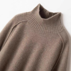 Women's Cashmere Turtleneck Sweater Solid Color Long Sleeve Minimalist Japanese Style Anti Pilling Autumn Winter Wear - Product Image 3