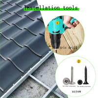 Tuile de toit en alliage d'aluminium de style japonais traditionnel (Kawara) pour villas - Durable, ignifuge et imperméable, garantie 5 ans