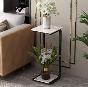 Support pour pots de fleurs succulents en fer de luxe léger pour balcon Support de rangement en ardoise durable pour l'affichage des plantes d'extérieur sur pied pour - Product Image 6