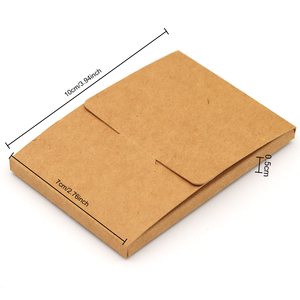 Carpeta de Papel Kraft Reciclable Ecológica de 7x10 cm, Embalaje para Tarjetas VIP, Porta Tarjetas de Regalo, Porta Joyas, Porta <span class=keywords><strong>Cupones</strong></span>, Bolsillo de Papel Plegable - Product Image 3