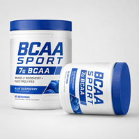 Poudre de BCAA sans sucre pour le sport, saveur framboise bleue avec eau de coco et électrolytes pour l'endurance intra-entraînement ODM