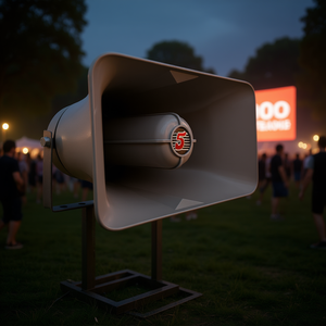 Haut-parleur PA Bull Horn D0100H7PQB2 200W 8 Ohm étanche pour événements extérieurs, modèle mono, corps en plastique, montage mural - Product Image 2