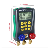 DUOYI DY517-TK Probador de Fugas de Vacío y Temperatura de Alto Rendimiento, Kit de Herramientas Digitales para Sistemas HVAC, Manómetro de Plástico 0-6000 KPa +/-0.5%