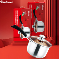 Usine Offres Spéciales vie sourire ustensiles de cuisine ustensile de cuisine ensemble de casseroles en acier inoxydable avec couvercle en verre