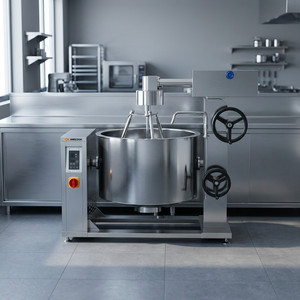 Chaudière à vapeur rotative à induction Amicook (type inclinable à 3 lames) en acier inoxydable antiadhésif avec panneau de commande motorisé 380V/440V - Product Image 3