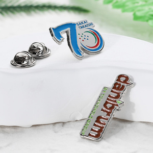 Regalos de aniversario Broche Pin Insignias Logotipo de metal 2d personalizado Aleación Pasadores de esmalte chapados en plata Logotipo personalizado Números Forma irregular - Product Image 4