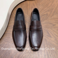 Mocassins Penny pour Hommes de Haute Qualité, Style Designer, en Cuir Véritable, Chaussures Habillées à Enfiler pour le Travail et le Quotidien