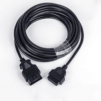 Câble d'extension Lanlin automobile en plastique durable 15m OBD I/II 16 broches 16 conducteurs mâle-femelle Garantie 1 an