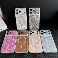 Vente en gros : Étui de téléphone ultra-fin en cuir PU pour 17 Air avec support magnétique électroplaqué et design antichoc
