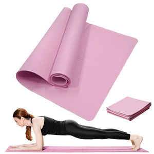 Tapis de yoga 183x61cm 6mm TPE, tapis rembourré à haute résilience, antidérapant, résistant à l'usure, pour hommes et femmes, salle de sport à domicile - Product Image 6