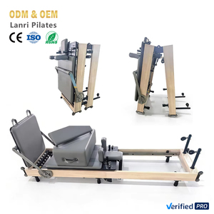 <span class=keywords><strong>Reformer</strong></span> <span class=keywords><strong>Pilates</strong></span> Pieghevole per <span class=keywords><strong>Casa</strong></span> e Studio, in Legno d'Acero, Certificato CE - Product Image 1