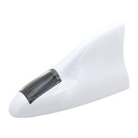 Antenne radio de voiture en forme d'aileron de requin avec LED clignotantes colorées, lumière d'avertissement arrière à coins arrondis, compatible OLIVER
