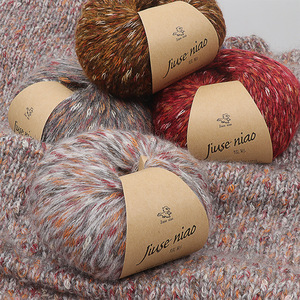 Hilo <span class=keywords><strong>de</strong></span> lana <span class=keywords><strong>de</strong></span> alpaca <span class=keywords><strong>de</strong></span> nueve colores, teñido, hecho a mano, para tejer, ganchillo, bufanda, gorro, chal, suéter, <span class=keywords><strong>de</strong></span> <span class=keywords><strong>fábrica</strong></span> - Product Image 3