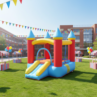 Château gonflable personnalisé pour enfants 2026 avec toboggan, idéal pour l'extérieur