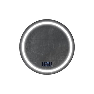 Espejo <span class=keywords><strong>de</strong></span> Baño LED Redondo <span class=keywords><strong>de</strong></span> Lujo con <span class=keywords><strong>Lentes</strong></span> <span class=keywords><strong>de</strong></span> Vidrio, Antivaho, con Lavabo, Espejo <span class=keywords><strong>de</strong></span> Maquillaje, Montado en la Pared - Product Image 1
