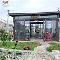 Gazebo de Patio con Techo Doble de Aleación de Aluminio para Exteriores, Impermeable, Resistente al Viento y a la Nieve, Pérgola con Mosquitera