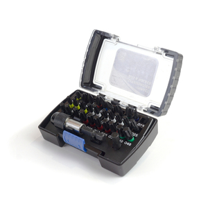 Juego de <span class=keywords><strong>32</strong></span> Puntas para Destornillador de Impacto, Acero CrV, Phillips, Torx, Hexagonales, Ranuradas, con Soporte de Liberación Rápida, Vástago Hexagonal de 1/4, Estuche Rígido, OEM - Product Image 2
