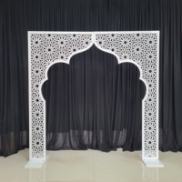Support d'arche détachable de grande taille en métal, panneau de fond à motifs en fer, cadre de scène pour décoration de mariage, fête, événement, mur de fond