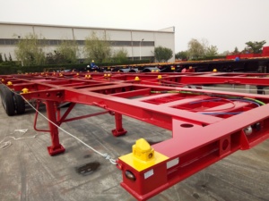 Semirremolque Esqueleto CIMC de 40 pies, Tres Ejes, RHINOX, 13T, 40000 kg de Carga Útil, Tren de Aterrizaje JOST para Certificación <span class=keywords><strong>ADR</strong></span> Estándar Australiano - Product Image 2