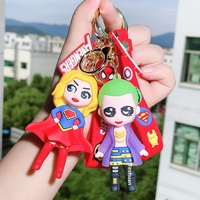 Porte-clés en PVC souple, figurine Joker, pendentif pour cadeaux publicitaires