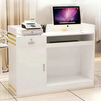 Comptoir de caisse minimaliste moderne, comptoir de bar compact, armoire de caisse pour magasin de vêtements, réception, bureau d'accueil