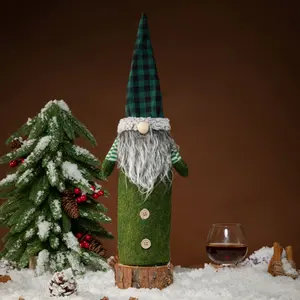 Pemegang botol sampanye lucu dekorasi Natal lainnya pemegang anggur khusus untuk Natal