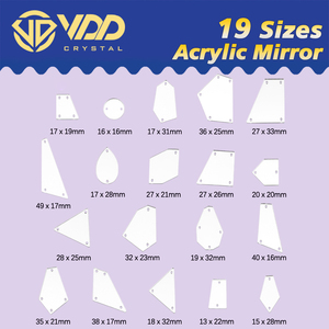 Vdd 30/60/200Pcs P-19x32mm Trắng Acrylic Gương May Thạch May Trên DIY Thủ Công Mỹ Nghệ Phẳng Trở Lại May Cho Hàng May Mặc Trang Trí - Product Image 5
