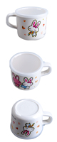 Assiette mélamine en plastique dessin animé lapin rose mignon vaisselle durable pour enfants articles ménagers insipides pour le dîner des enfants