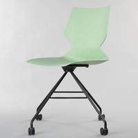 Chaise de bureau ergonomique pivotante moderne conforme aux normes ANSI/BIFMA, chaise de conférence contemporaine réglable en PP et acier, pour salon, maison ou usage commercial