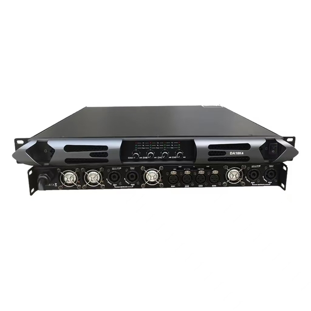 DA18K4 1U 4 Channel 18000W High Power Class D Professional Audio Amplifier for Dj Concert 4 channel Amplifier
