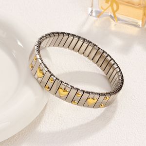 Bracelet transfrontalier pour filles, bracelet élastique en acier inoxydable haut de gamme, ne se décolore pas, bijoux populaires. - Product Image 4