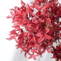 Composition florale artificielle en soie faite à la main, thème Automne Mystérieux, avec Lilas, Fleur de Cerisier et Orchidée, pour la décoration de plafond de salle de mariage