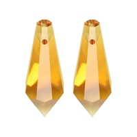 Perles en verre cristal irisé en forme de colonne pointue et de goutte d'eau, 1438 mm, style Central-Sud, avec électroplaqué inaltérable pour DIY