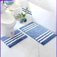 Tapis de salle de bain en peluche super doux et de luxe pour la maison, lavable et antidérapant, en polyester massif.