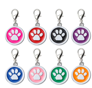 Logo personnalisé patte forme collier de chien alliage plaque chat étiquette collier de chien de compagnie accessoires étiquette d'identification nom téléphone personnalisé avec crochet - Product Image 2