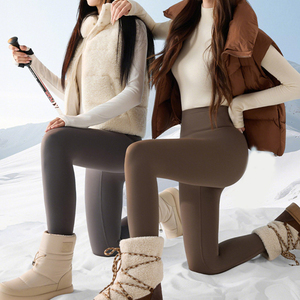 Pantaloni <span class=keywords><strong>Invernali</strong></span> da <span class=keywords><strong>Donna</strong></span> Taglie Forti Sotto i 10 Gradi Celsius, Leggings Imbottiti, Calzamaglia in Pile Termica, Leggings Femminili - Product Image 3