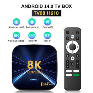 TV Box Android 14.0 2GB/16GB 8K TV98 H618 Quad Core con Telecomando Vocale Dual WiFi, Processore Allwinner H618, Supporto IPTV - Product Image 2